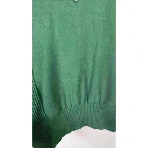 Style & Co Women’s 1/4 Zip Ribbed Knit 100% COTTON Sweater Green/Black Size 3X - Picture 8 of 11